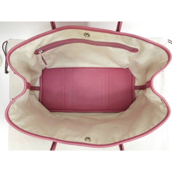 Hermes Garden Party 36 PM Negonda Leather Tote Bag Pink Handbag Purse - Picture 4 of 7